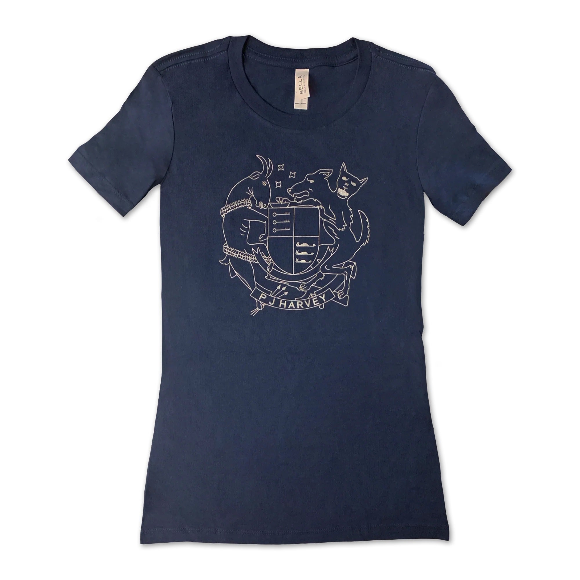 Crest Fitted Navy T-Shirt